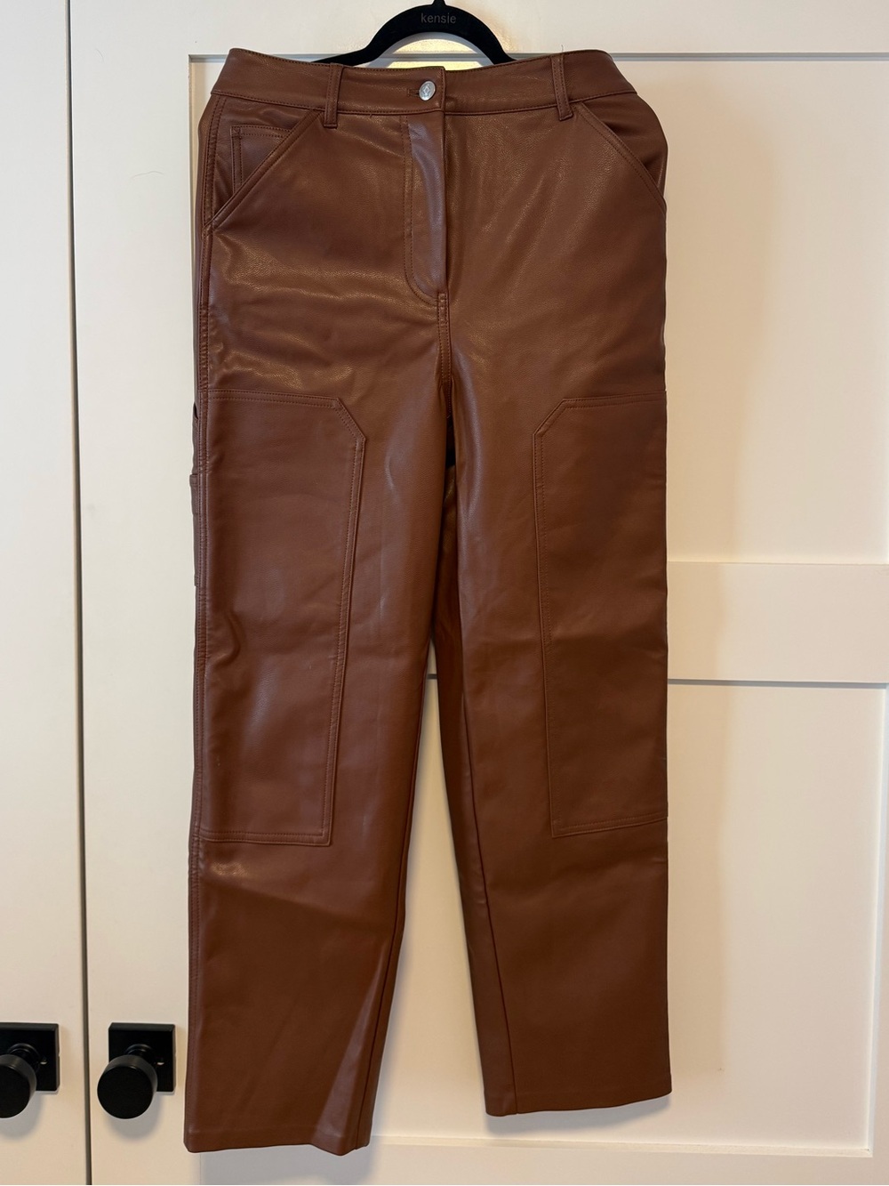 Aritzia Wilfred Free Brown Faux Leather Pants